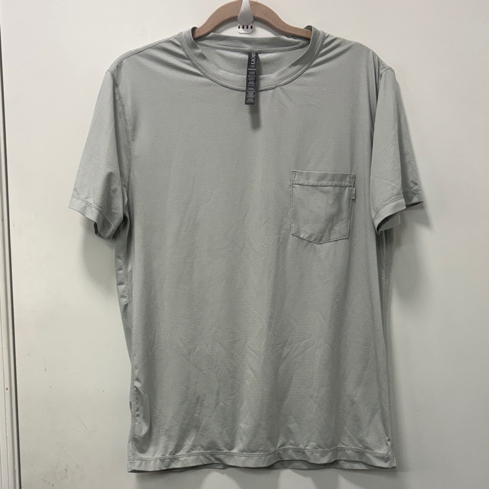 VOURI TRADEWIND POCKET PERFOMANCE T-SHIRT SEA GLASS HEATHER